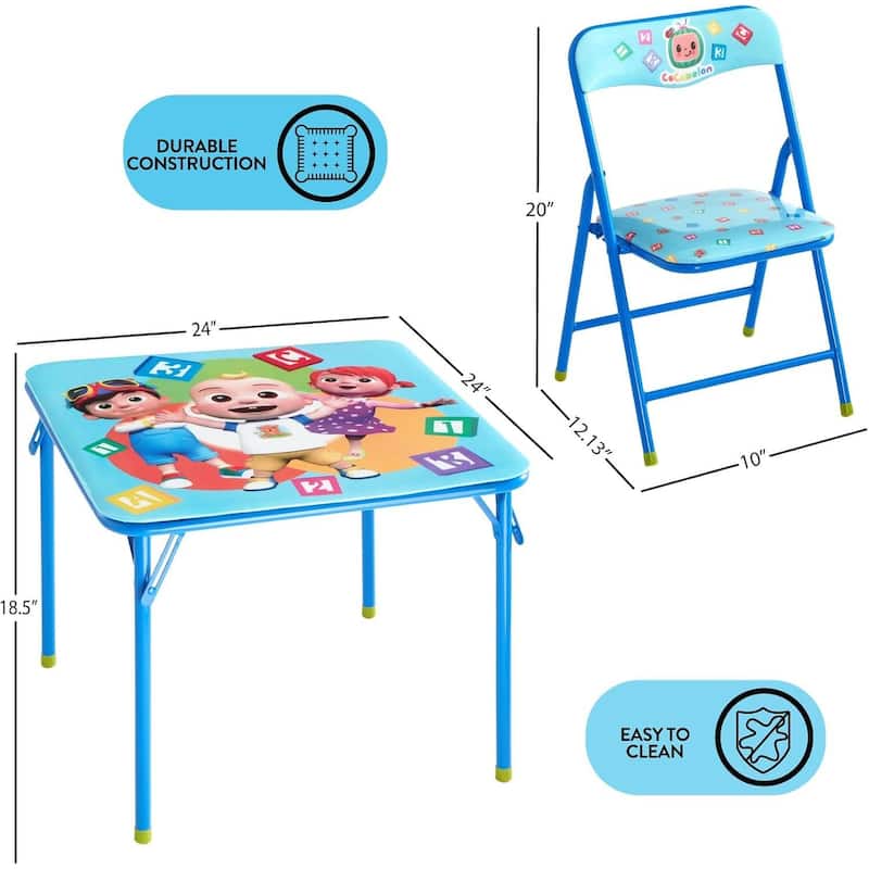 Cocomelon 3 Piece Childrens Table and Chair Set