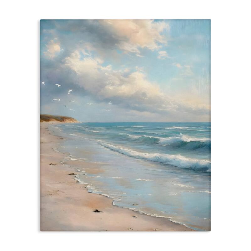 Stupell Where Seagulls Fly Beach View Canvas Wall Art Design By Franklyn Gregory - 30 x 40