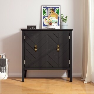 Wooden Cabinets, Black Wood Cabinet Vintage Style Sideboard - Bed Bath ...