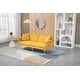 preview thumbnail 60 of 115, Velvet Loveseat Sofa Bed with 2 Pillows, Mid Century 2-Seat Couches Convertible Sofa Bed for Living Room, Bedroom,Office Mustard