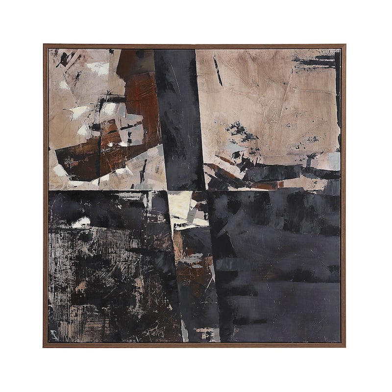 Renwil Odysseus Canvas Wall Art with Deep Brown Frame