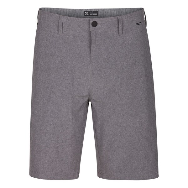grey walking shorts