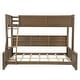 preview thumbnail 8 of 50, Twin XL over Queen/Full XL over Queen Bunk Bed with Storage Cabinets and USB Ports, Solid Wood Bunk Bedframe w/ Storage Shelves