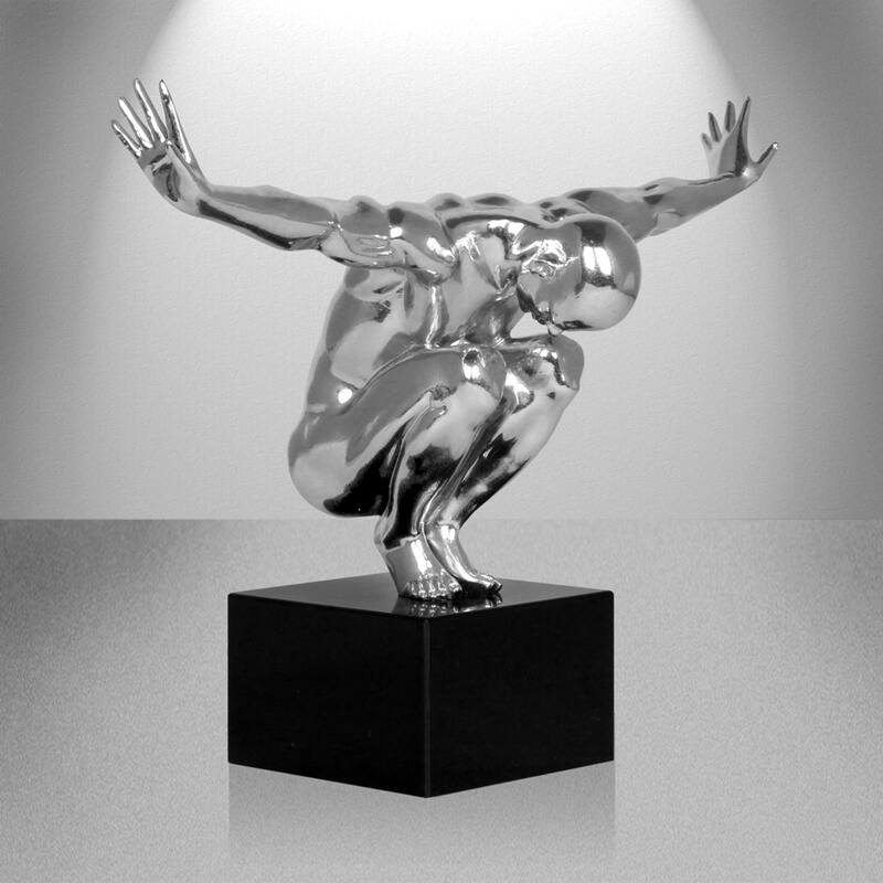 Finesse Decor Saluting Men- Resin Sculpture- Large Size