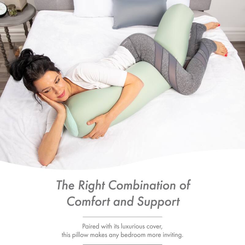 Straight Body Pillow, Premium Microbead,Side Sleeping / Pregnant Women
