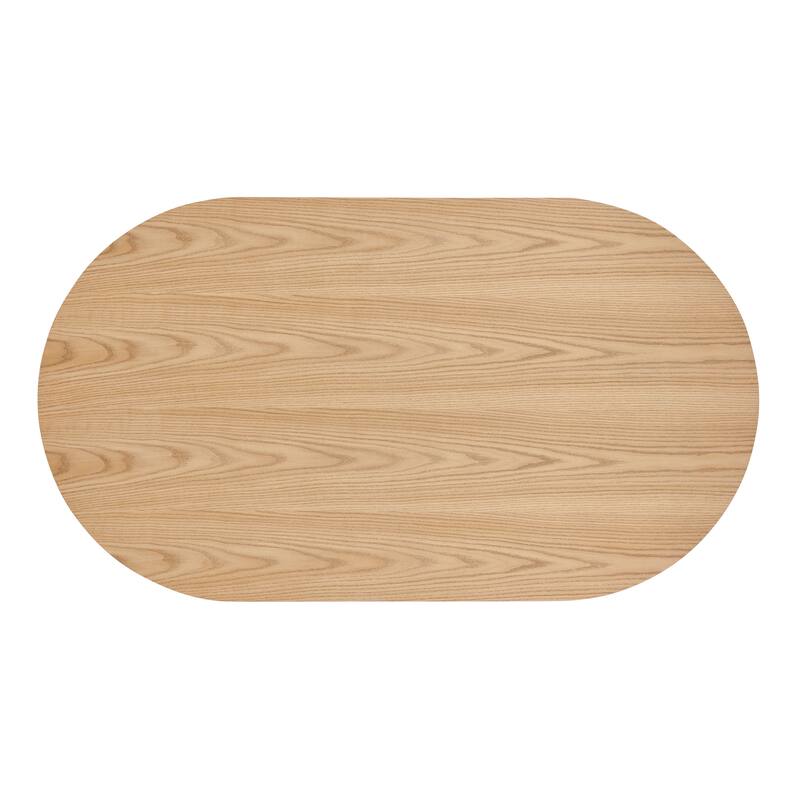 Magnus KD 63" Oval Dining Table, Light Oak