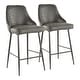 preview thumbnail 53 of 62, Silver Orchid Naldi Contemporary Black Counter Stool (Set of 2) - N/A
