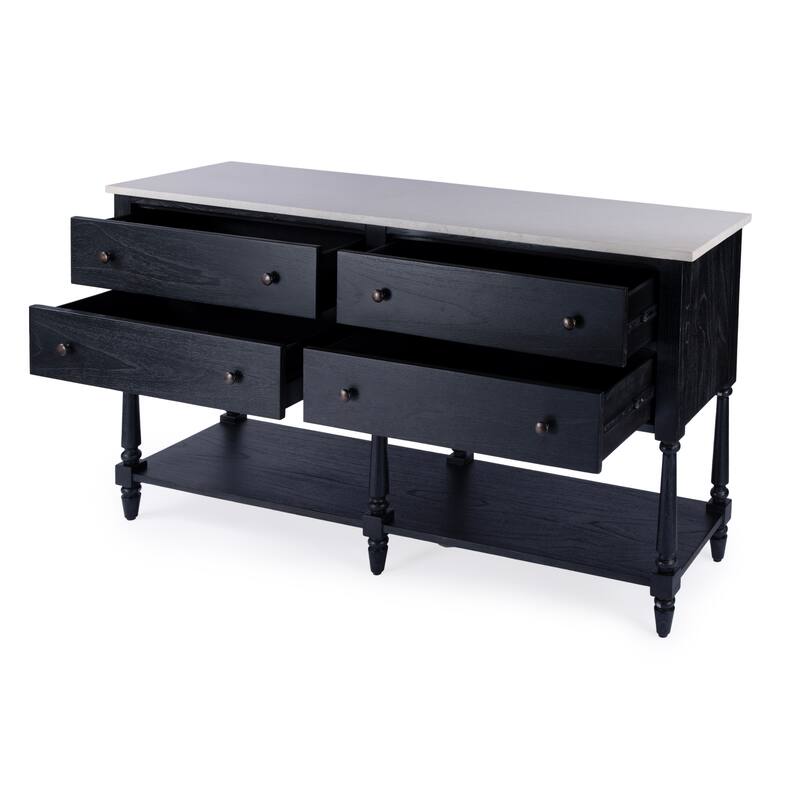 Danielle Genuine Marble 4-Drawer Sideboard