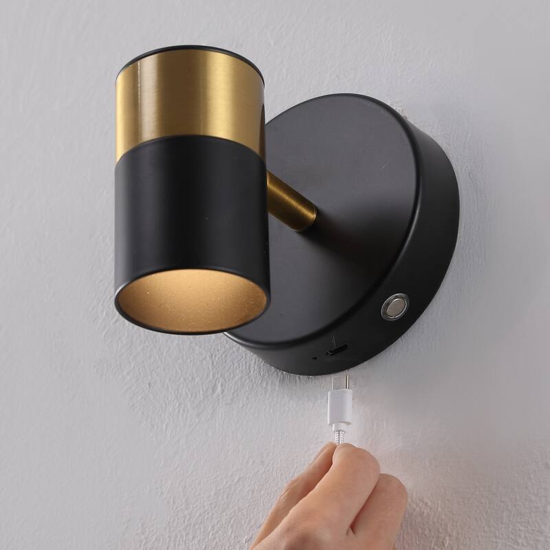 6" 1-Light LED Rechargeable Spotlight, by JONATHAN Y - N/A