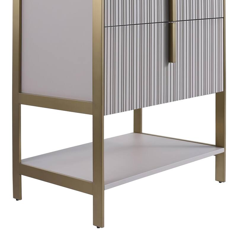 Fine Fixtures Serenity Modern Bathroom Vanity with White Stone Top