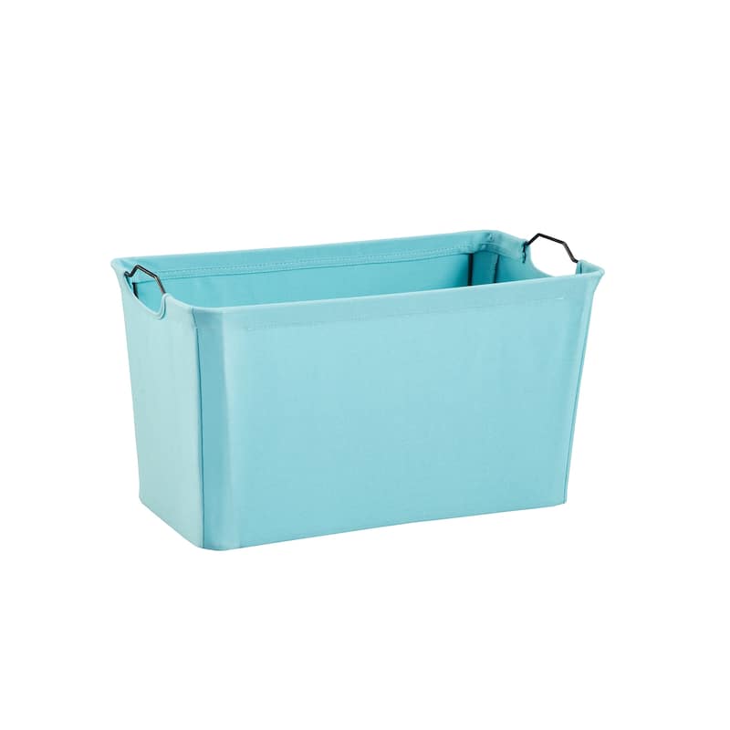 ClosetMaid Wire Frame Wide Fabric Bin - Aqua