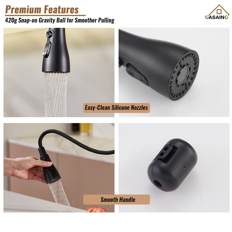 Single Handle Pull Down Sprayer Kitchen Faucet