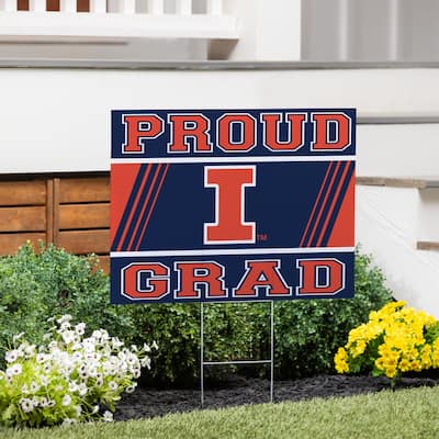University of Illinois 24" x 18" Graduation Coroplast Outdoor Yard Sign
