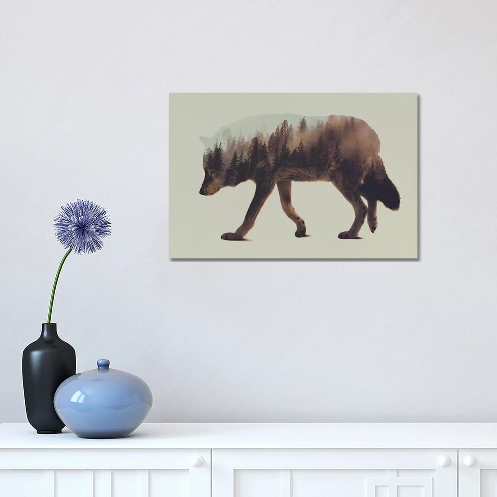 iCanvas "Wolf I" by Andreas Lie Canvas Print