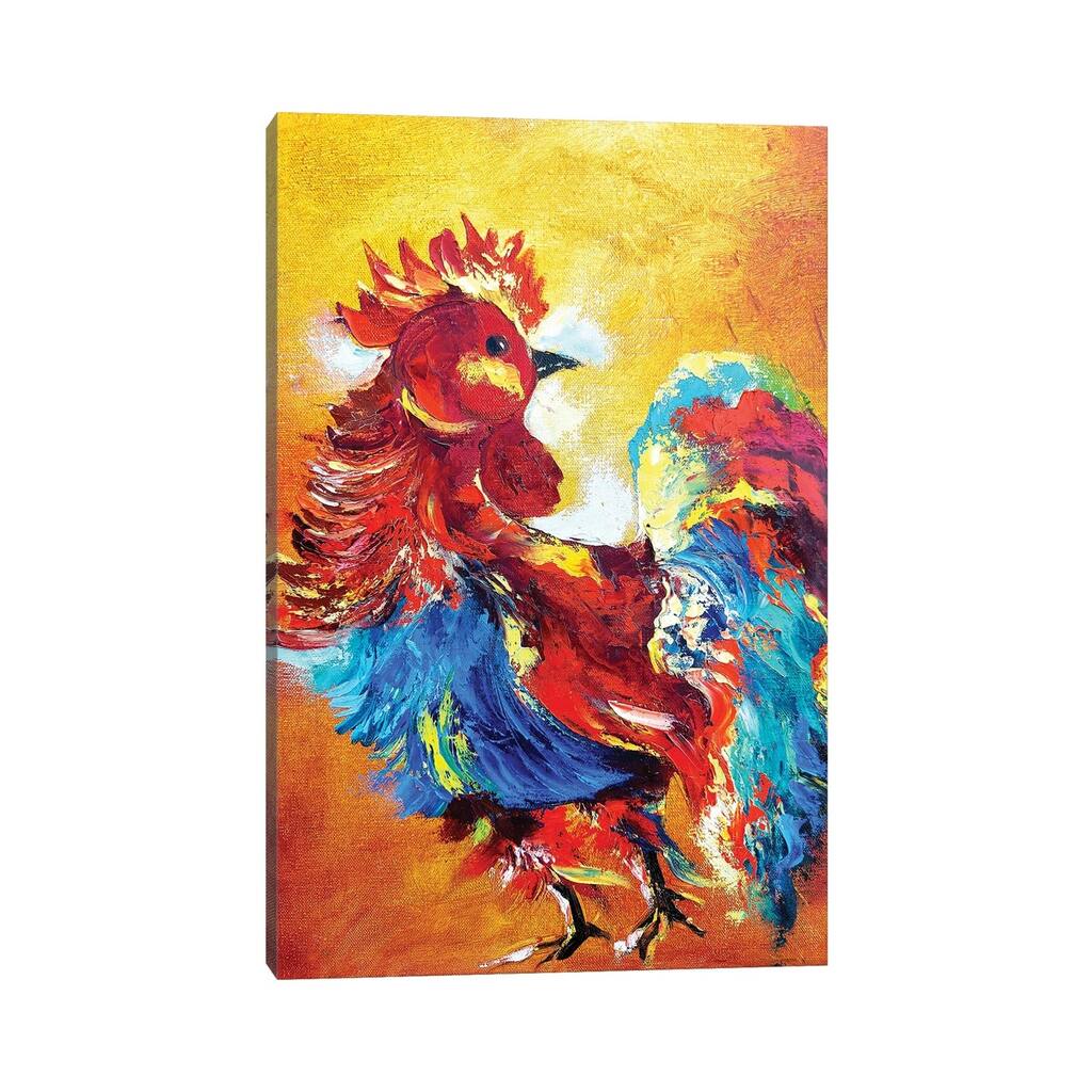 iCanvas "The Rooster" by Margarita Akhmetgaleeva Canvas Print