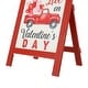 preview thumbnail 53 of 71, Glitzhome 4th of July Wooden Standing Easel Hanging Porch Signs