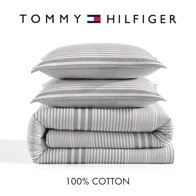 Tommy Hilfiger Danbury Stripe Cotton Blue Comforter Set