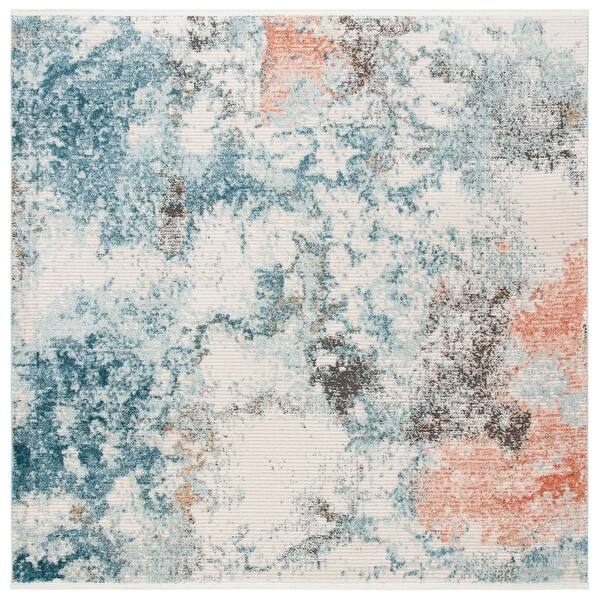 Shop Safavieh Shivan Modern Contemporary Abstract Blue Ivory Rug