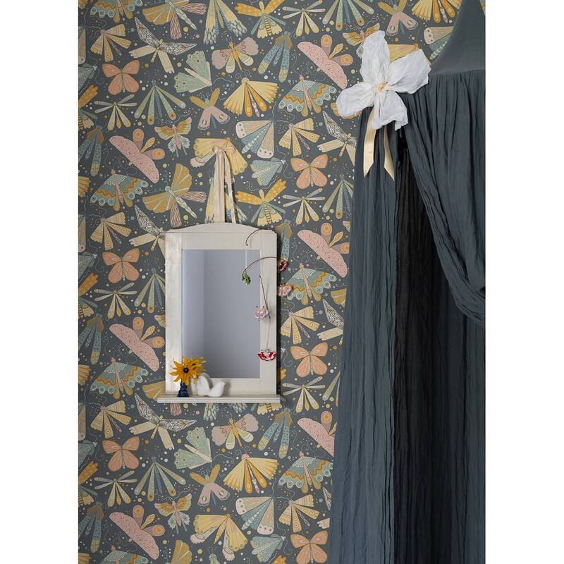 A-Street Prints Flyga Blue Bonanza Wallpaper