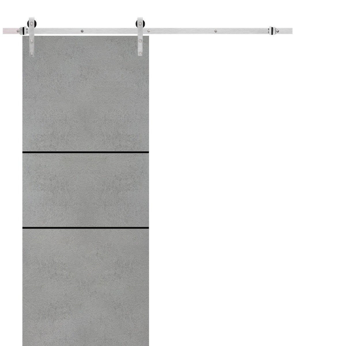SartoDoors Planum 0014 | Bedroom Door Barn Door | Solid Wood | Hardware Set | 36x80, Concrete Bathroom Door Pantry Door
