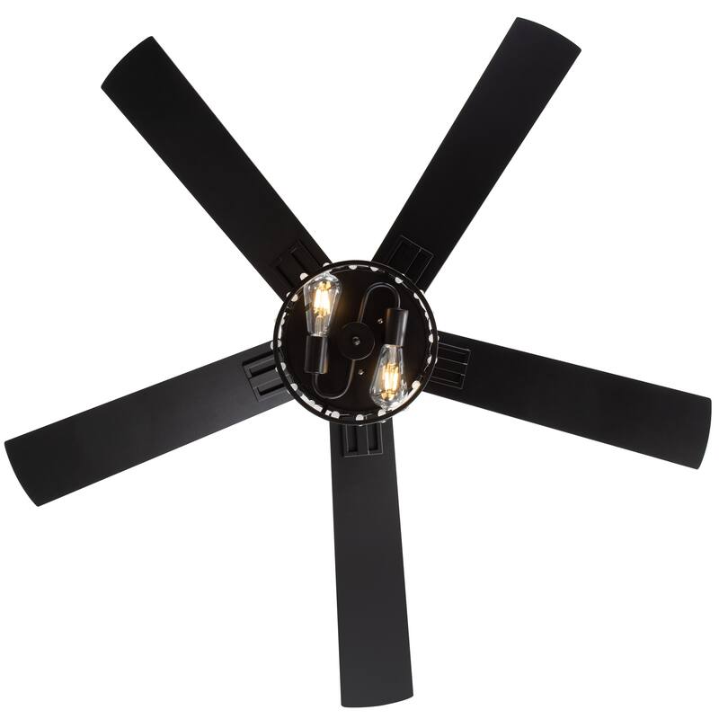 52-inch Reversible 5-Blade Crystal Ceiling Fan with Remote and Light Kit