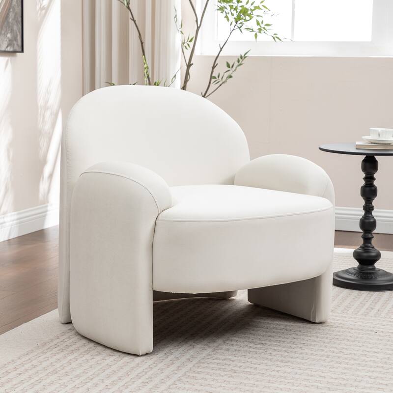 SEYNAR Modern Glam Velvet Thickened Seat Cushion Accent Chair