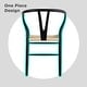 preview thumbnail 38 of 47, Modern Dining Chair with Woven Paper cord Seat, Solid Wooden Farmhouse Y Back Elbow Side Chair