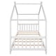 preview thumbnail 18 of 16, Twin Size House Platform Bed with Roof, Wooden Platform Bed with Headboard & Footboard, Wood Twin Bed Frame for Kids Boys Girls