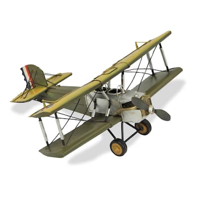 Multicolor Metal Yellow Brown Plane Model
