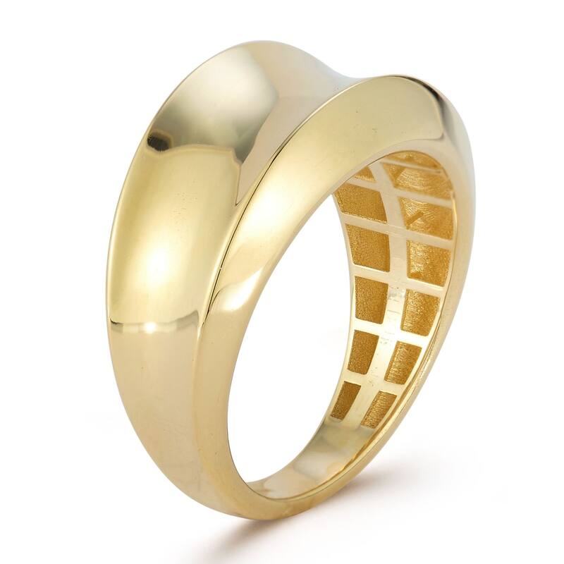 Soleil 14K Gold Concave Graduated Band Ring