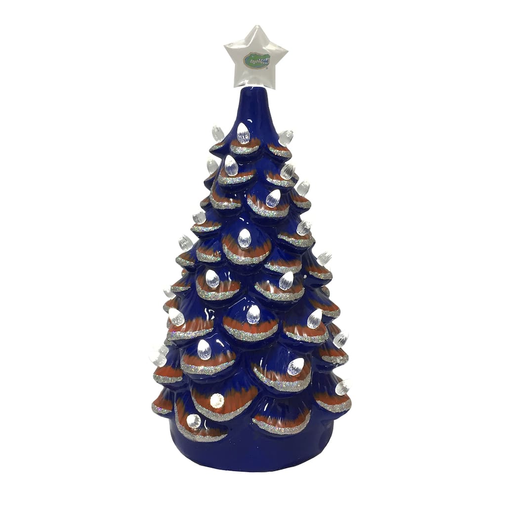 14 inch Florida Ceramic Tree - blue