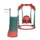 preview thumbnail 23 of 25, Toddler Slide and Swing Set 3 in 1, Kids Playground Climber Swing Playset with Basketball Hoops Freestanding