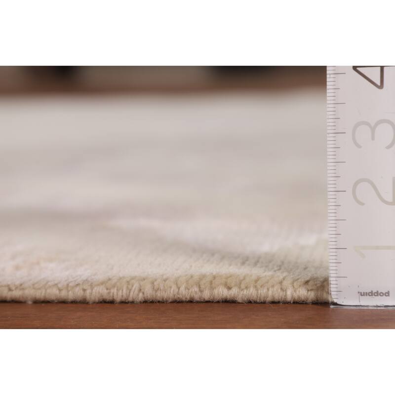 Chevron Style Modern Area Rug Handmade Wool Carpet - 6'1"x 8'10"