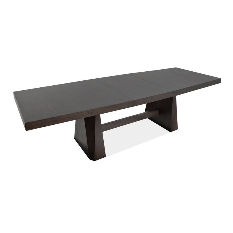 Magnussen Home Tauren Coffee Bean Extendable Double Pedestal Dining Table - 40''W x 84''D x 30''H