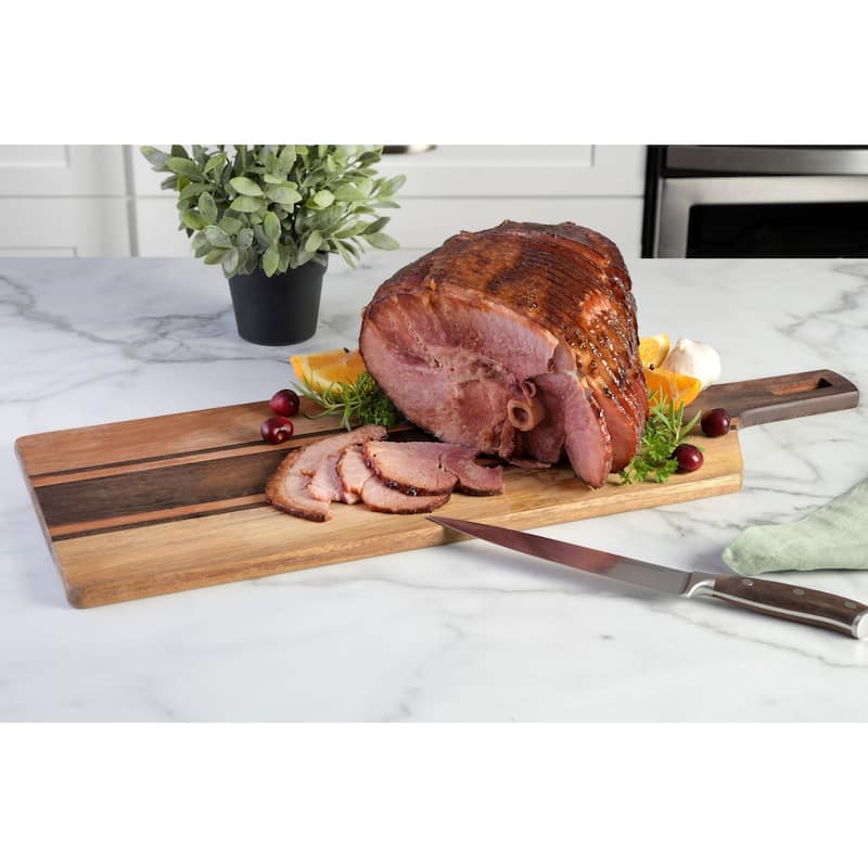 Kenmore San Ysidro 26.5" x 10" Acacia Wood Cutting and Serving Charcuterie Board W/ Handle