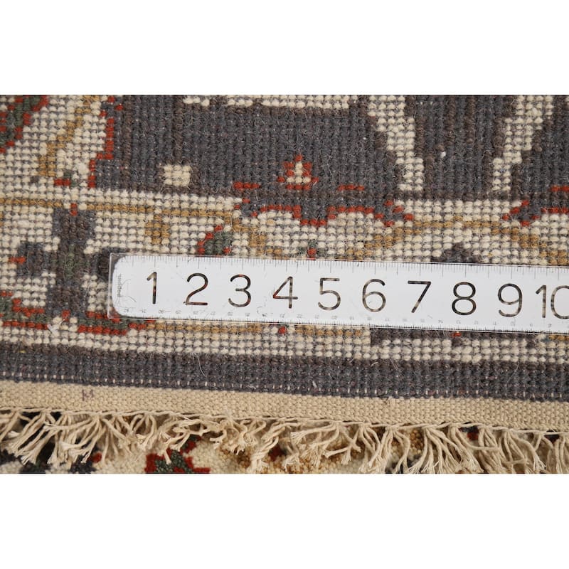 Geometric Oushak Oriental Foyer Rug Hand-Knotted Wool Carpet - 2'0"x 3'0"