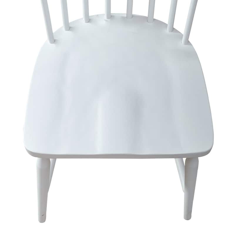Palmetto Heights Shell White Driftwood Spindle Back Side Chair (Set of 2)