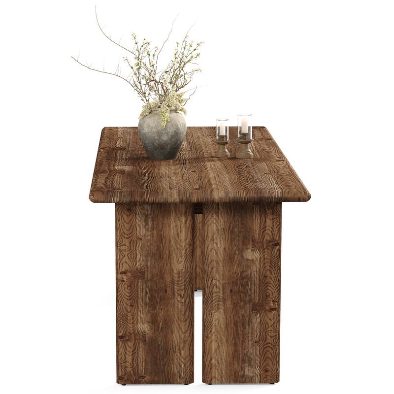 Solid Wood Dining Table, Large Rectangle Kitchen Table for Dining Room