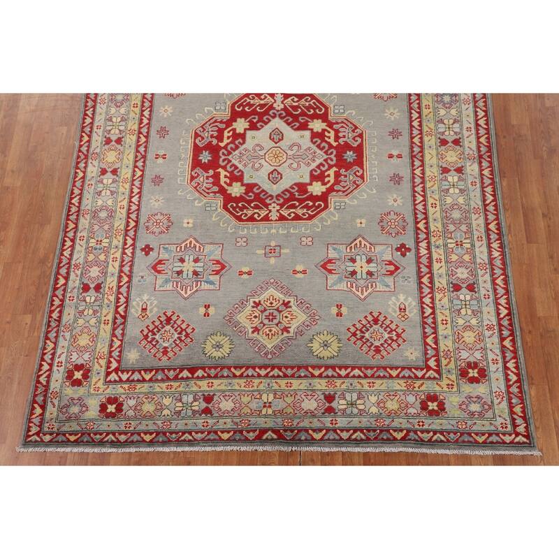 Kazak Oriental Area Rug Handmade Traditional Bedroom Wool Carpet - 6'9" x 9'9"
