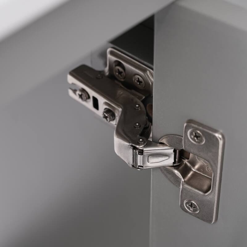 20 Inch Modern Small Bathroom Vanity Cabinet With Ceramic Basin,Ample Storage,1 Soft Close Doo