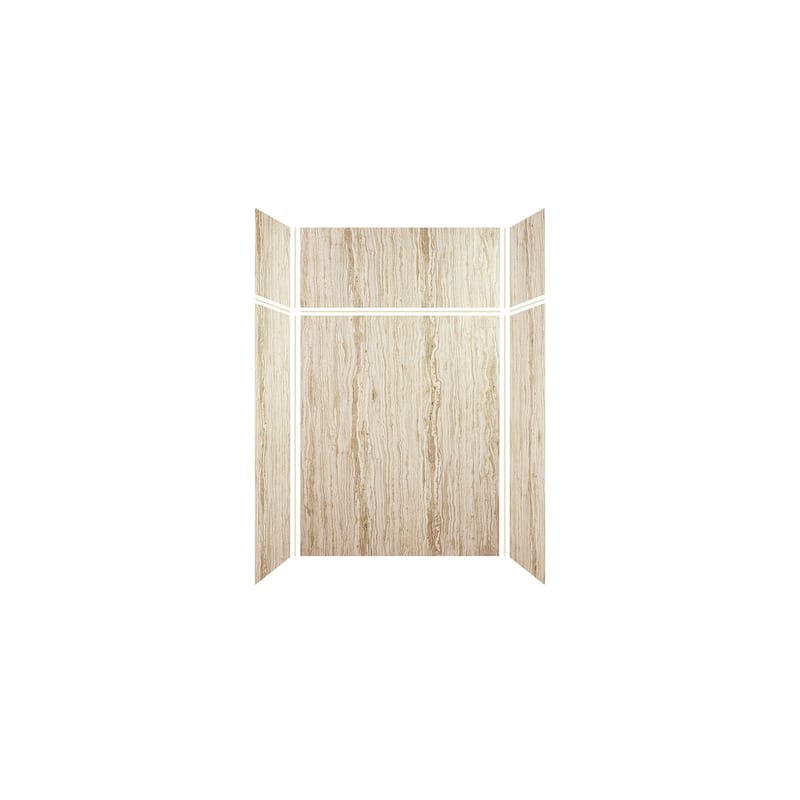 Transolid Expressions 60-in X 32-in X 96-in Glue to Wall Shower Kit - 32" x 60" x 96"