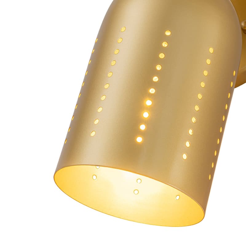 Mid-Century Metal Dual Cone Up and Down Vanity Wall Light