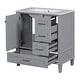 preview thumbnail 10 of 30, GDFStudio - Iris Modern 30" Bathroom Vanity with Ceramic Sink, Soft-Close Door & 3 Drawers