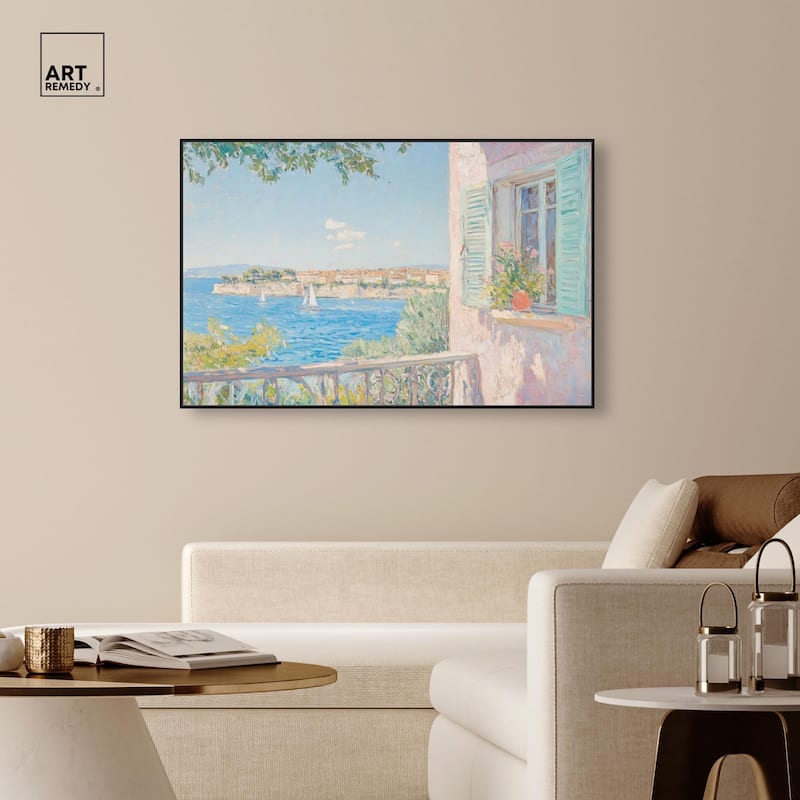 Mediterranean View Canvas by Art Remedy