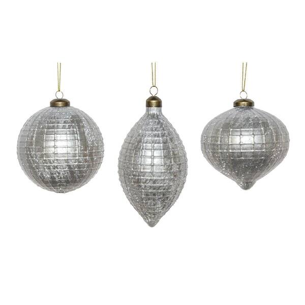 Shop Club Pack Of 36 Silver Colored Decorative Hanging Glass Ball