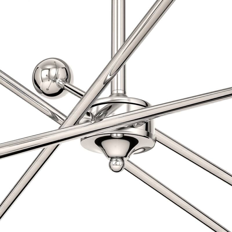 LamQee Sputnik Metal Chandelier with Clear Glass Globe Shades