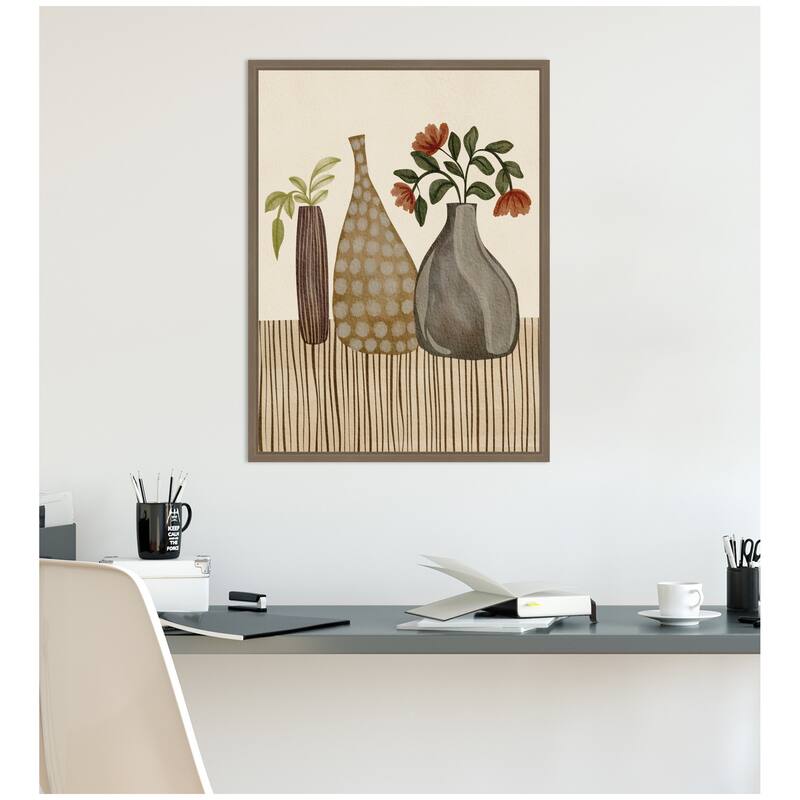 Kate and Laurel Rustic Stilllife l by Nikita Jariwala Framed Canvas Wall Art Print