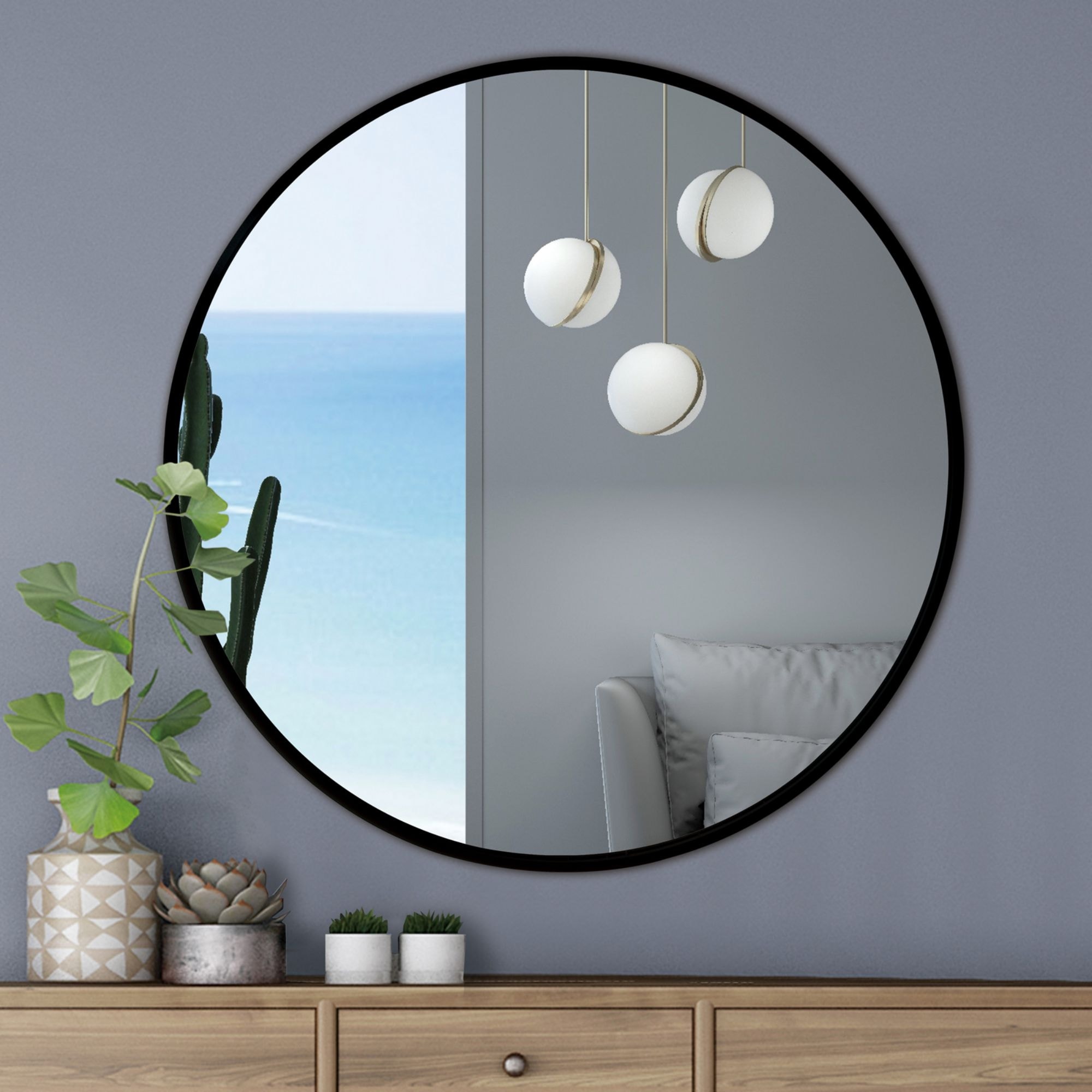 Large magnifying mirror top