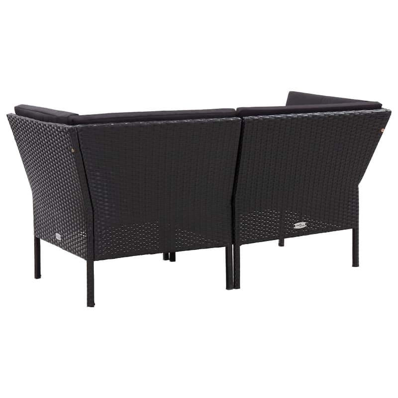 vidaXL Patio Furniture Set 8 Piece Sectional Sofa with Coffee Table Rattan - 23.6" x 23.6" x 13.8"