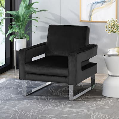Kirkwood Modern Glam Velvet Club Chair by Christopher Knight Home - 31.50"D x 29.75"W x 33.00"H